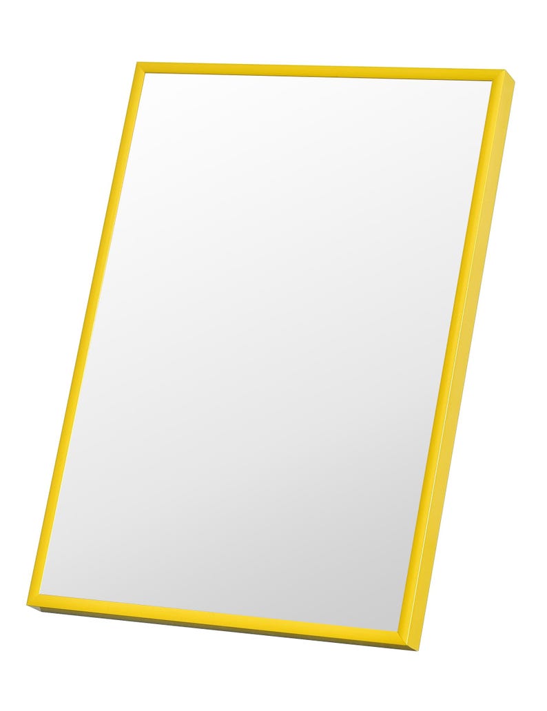 Black 24 x 36 inch Frame | Metal Frame for 24x36 in Poster (61x91.5 cm) | Aluminum 36x24in Picture Frame | 91.5x61cm & Many Other Sizes Traffic yellow