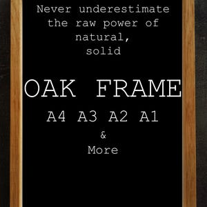 Natuurlijke eikenhouten lijst voor A4 A3 A2 A1 21x29,7 29,7x42 30x40 40x60 42x59,4 45,7x61 50x70 59,4x84,1 60x80 61x61 61x91,5 70x100 | Houten lijst afbeelding 5