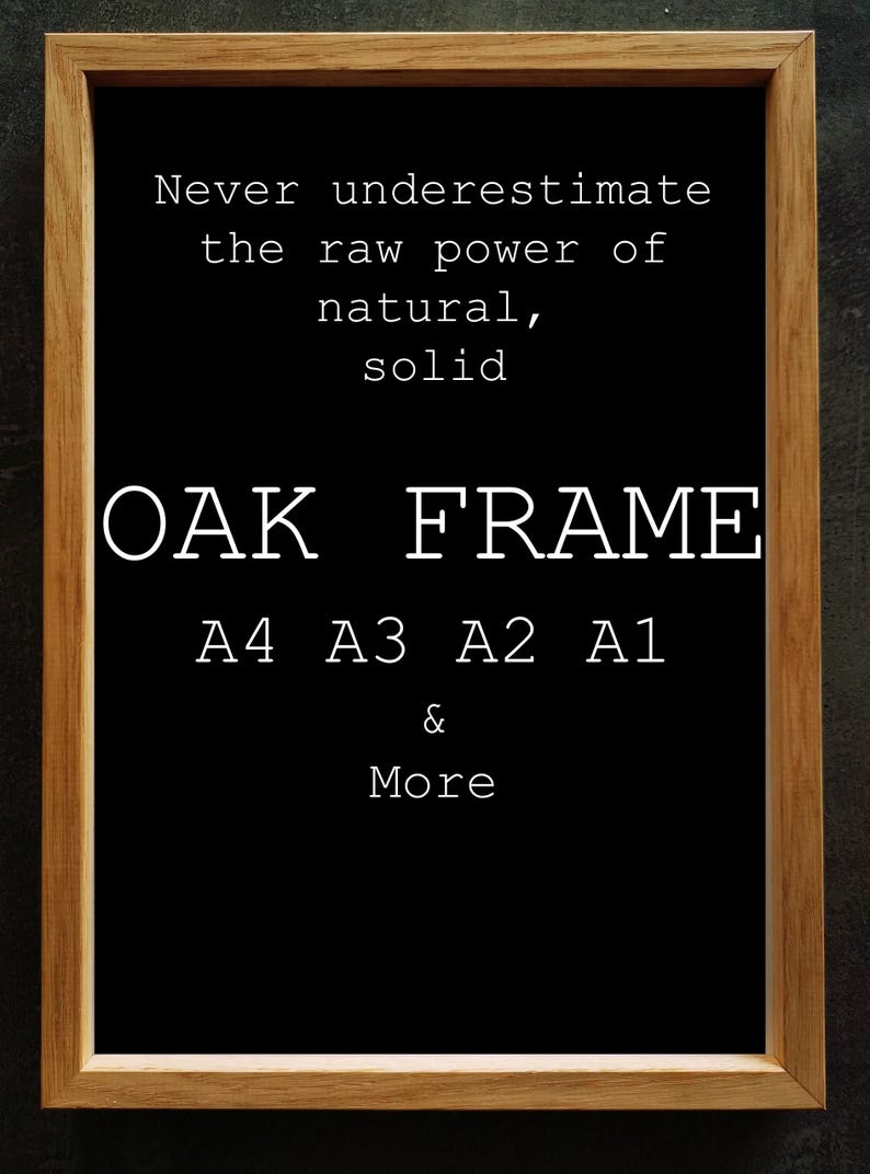 Natuurlijke eikenhouten lijst voor A4 A3 A2 A1 21x29,7 29,7x42 30x40 40x60 42x59,4 45,7x61 50x70 59,4x84,1 60x80 61x61 61x91,5 70x100 | Houten lijst afbeelding 5