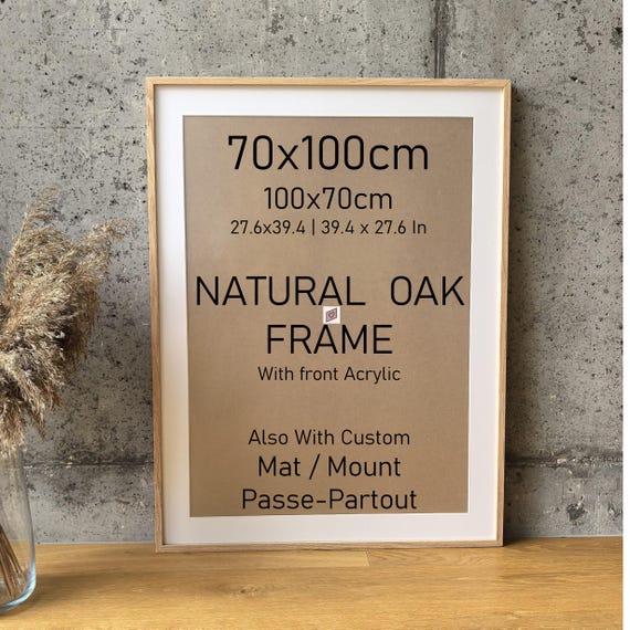 Natural Oak Wood Frame for 70x100 or 100x70 Cm | 70 X 100 Cm and