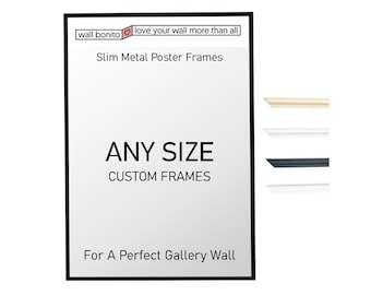 31x46cm Modern Black Frame | For Picture Size 31cm x 46cm or 46cm x 31cm | Ultra-Thin Metal Frame | 14More Colors