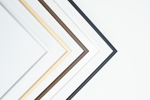 Bilderrahmen, Dünne Rahmen aus Aluminium | Foto, Poster | Alle Größen Cm & Zoll z.B. A3 A2 60x80 70x100 cm | Schwarz Weiß Gold Silber Braun