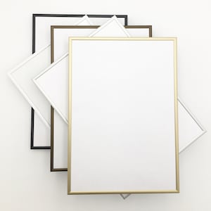 100x70 Metall-Posterrahmen Aluminiumrahmen für Bilder & Fotos im Format 100 x 70 und 70 x 100 cm Schwarz-Weiß-Gold-Bronze-Silber-Rahmen Gold