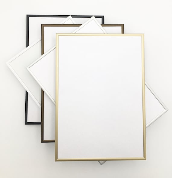 Gold Aluminum Poster Frame, Metal Picture or Photo Frame, Sizes A2