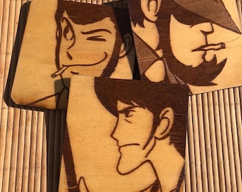 Lupin wooden coaster