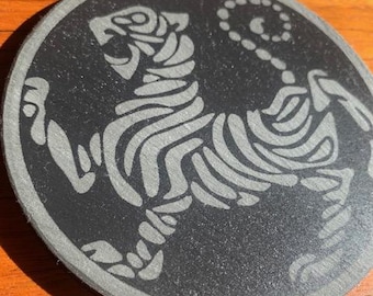 Karate Shotokan Ligurian slate coaster