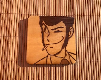 Lupin wooden coaster