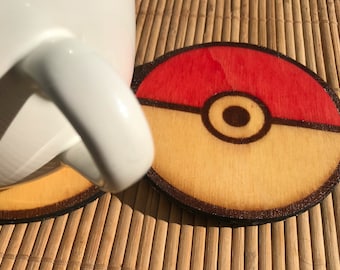 Pokeball wooden Coaster