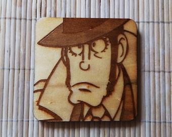 Zenigata wooden coaster