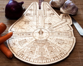 Millennium Falcon chopping board