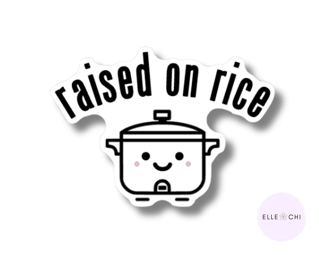 Raised on Rice Die Cut Stickers- Ready to Ship - Etsy