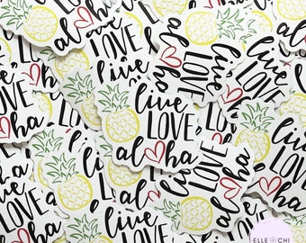 Live Love Aloha Die Cut Stickers- Ready to Ship