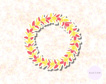 Plumeria Lei Die Cut Stickers- Ready to Ship