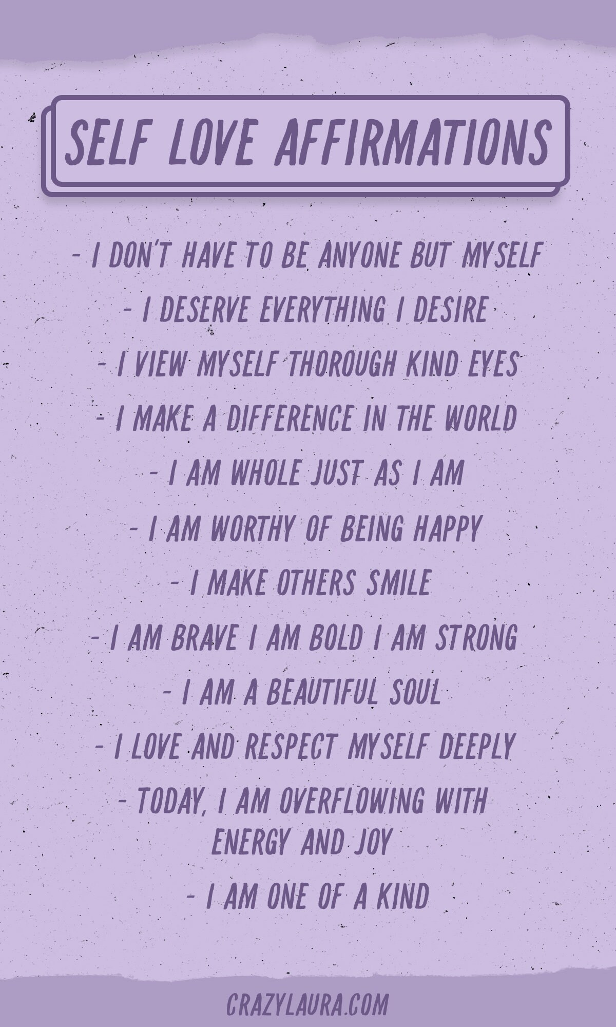 64 Printable Self Love Affirmations , Self Care Encouragement Cards ...