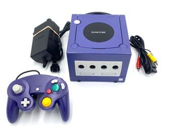 GameCube Purple Console Indigo  + Controller/s +  Wires Bundle