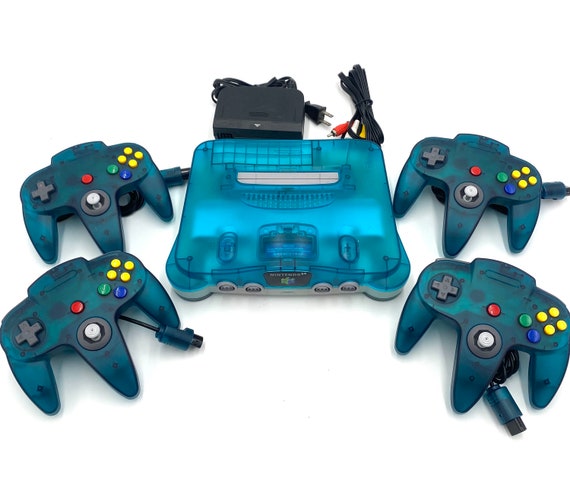 NINTENDO64 クリアブルー コントローラ6個 ソフト13個 拡張パック
