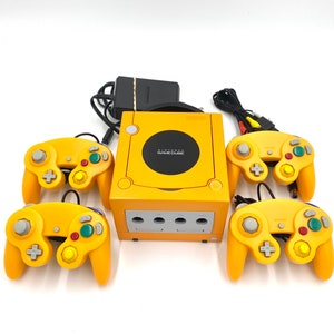 Nintendo GameCube Console Spice Orange + Orange Controller/s+  Wires Bundle