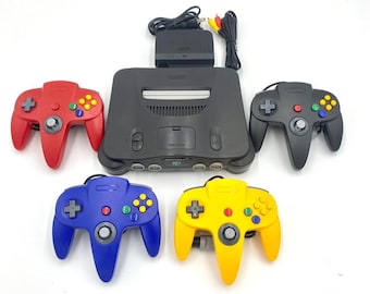 Authentic Nintendo 64 N64 Console System w/ Cords + Up to 4 Controllers