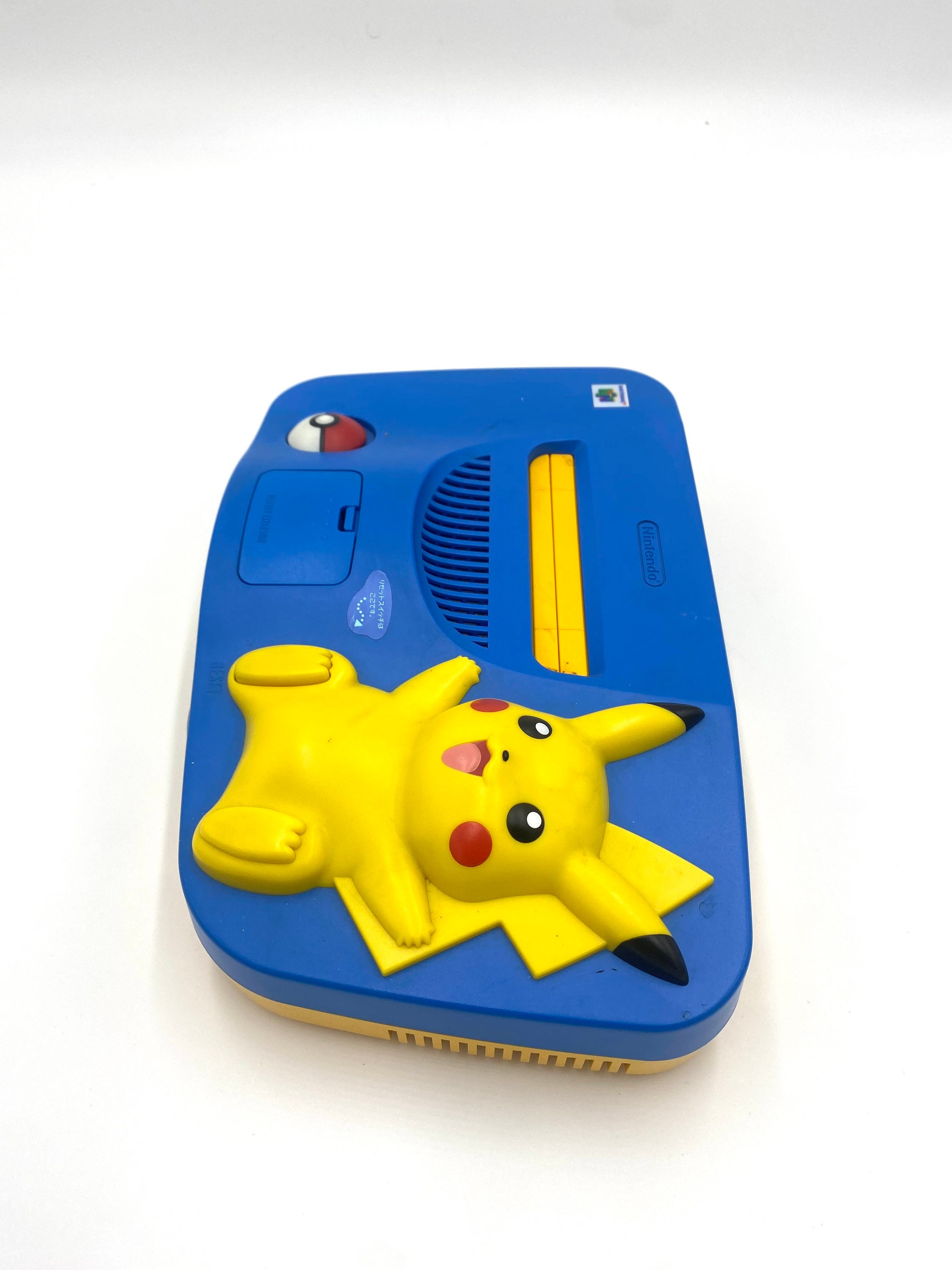 Pikachu R64 Sus Authentic Nintendo 64 Pikachu Blue N64 Console Complete in Original Box ...