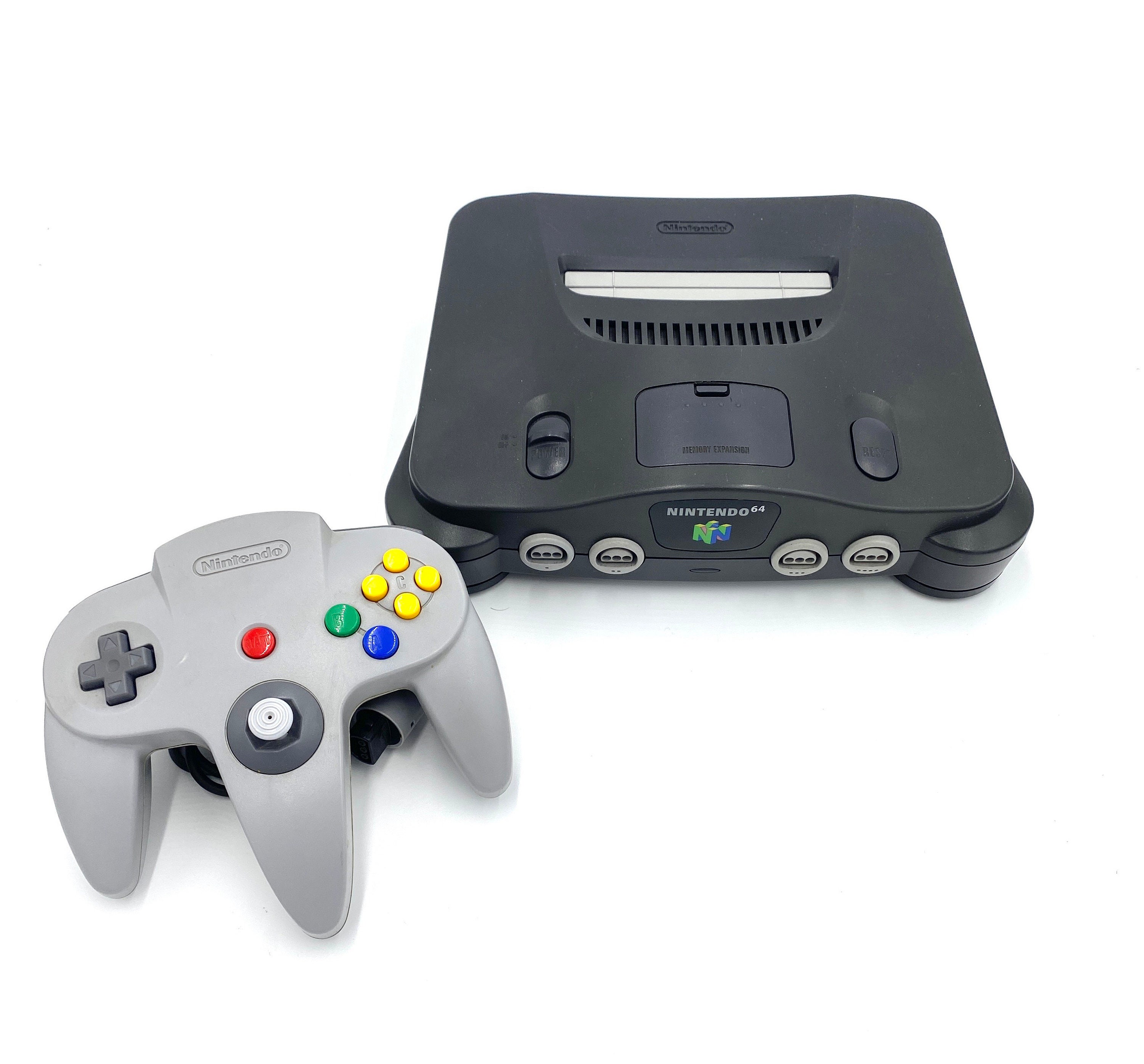 Nintendo 64 N64 Charcoal Black Console Region Free Original Controller  Jumper Pak Original Wires Bundle in Original BOX -  Sweden