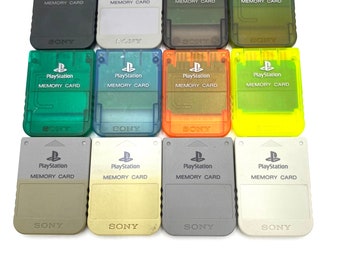 Sony Playstation 1 PS1 Official OEM 15 Block Memory Card Import Pick Your Color