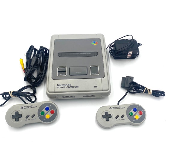 Nintendo Super Famicom Japanese Video Game Console Controllers Wires Bundle  