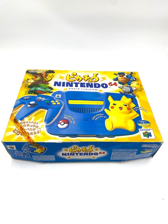Authentic Nintendo 64 Pikachu Blue N64 Console Complete in