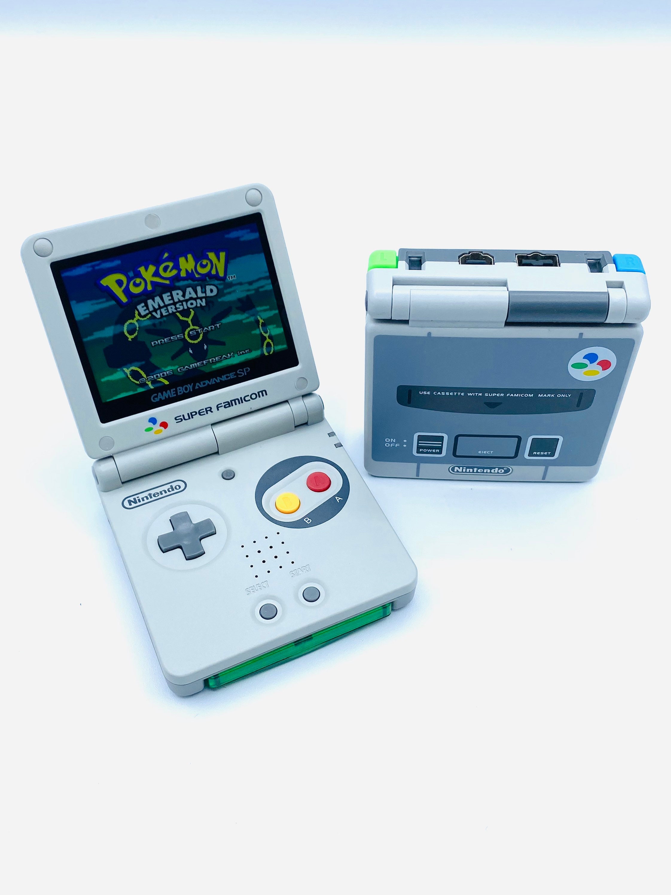 Coque Gameboy, gba sp. Remplacement Shell pour Nintendo GBA SP -  Remplacement Coque Gameboy Advance SP - Pack Bleu