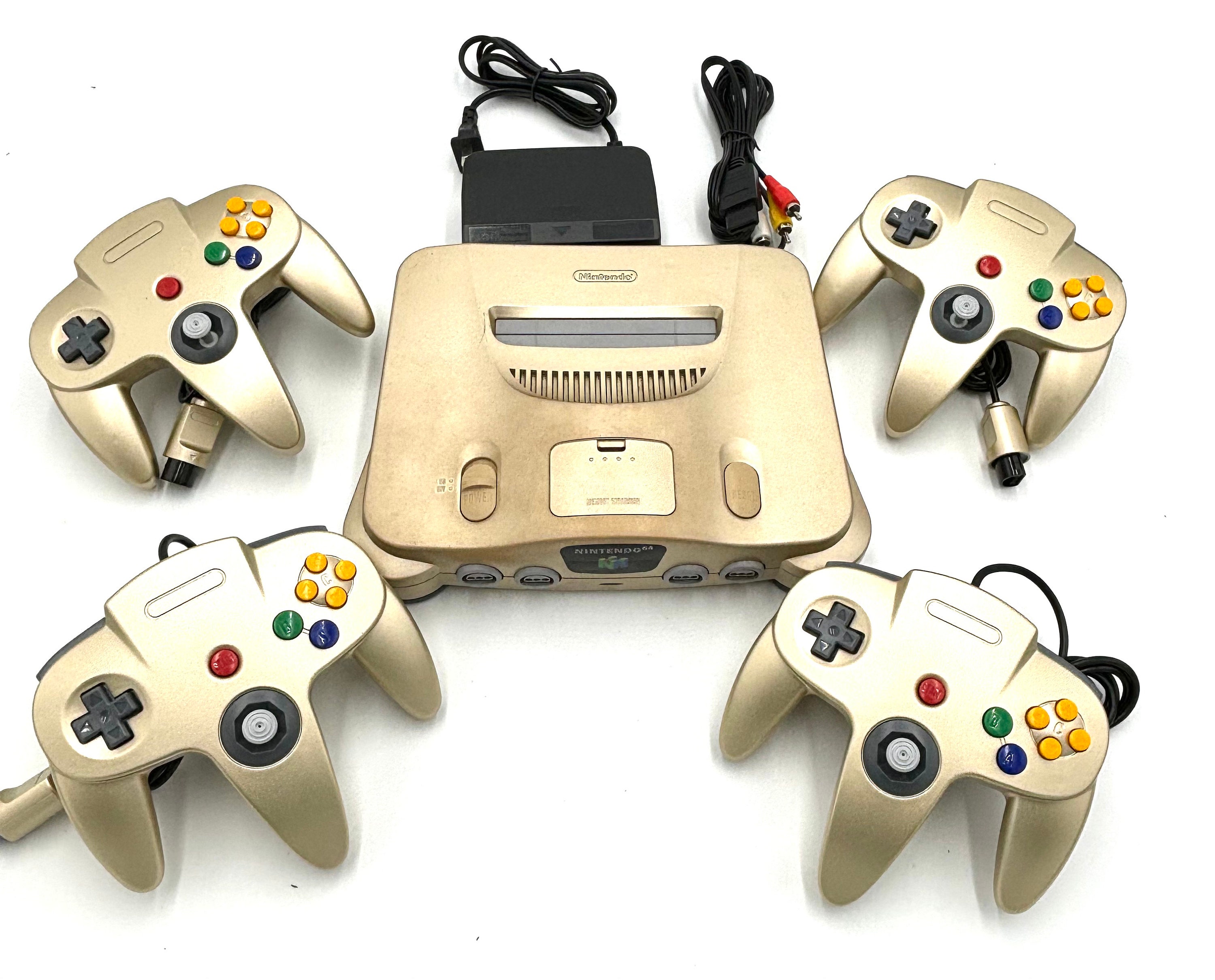 Nintendo 64 GOLD Console Boxed wz Expansion Pak Tested