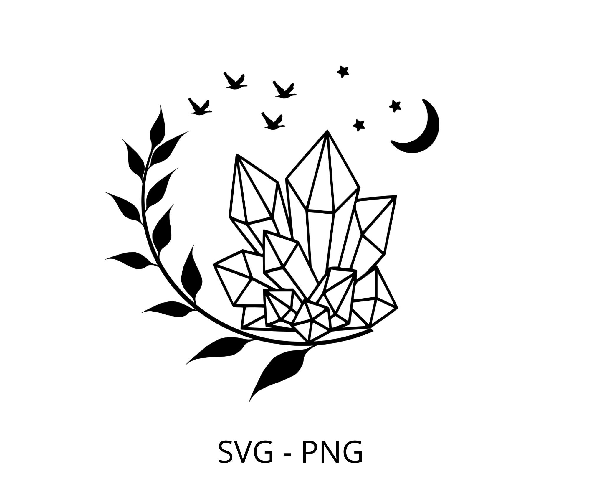 Download Crystal Svg Clipart Cricut Shirt Svg Printable Png Vector Etsy