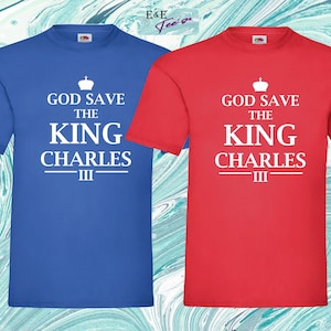 God save the King Charles 3 United Kingdom unisex adult t shirt top