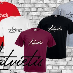 Latvietis printed t-shirt Latvian Mens Patriotic Dāvana Latvija t krekls