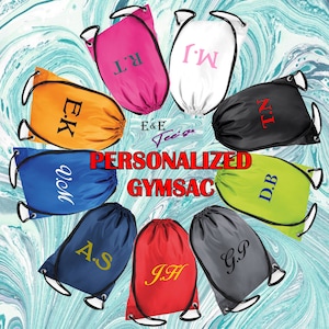 Gymsac Gym bag Gymnastic Sport bag Personalized initials gift present sport event school