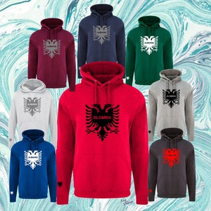 Albania Hoodie Albanian style double-headed eagle Albanian flag Unisex  Hooded Jumper
