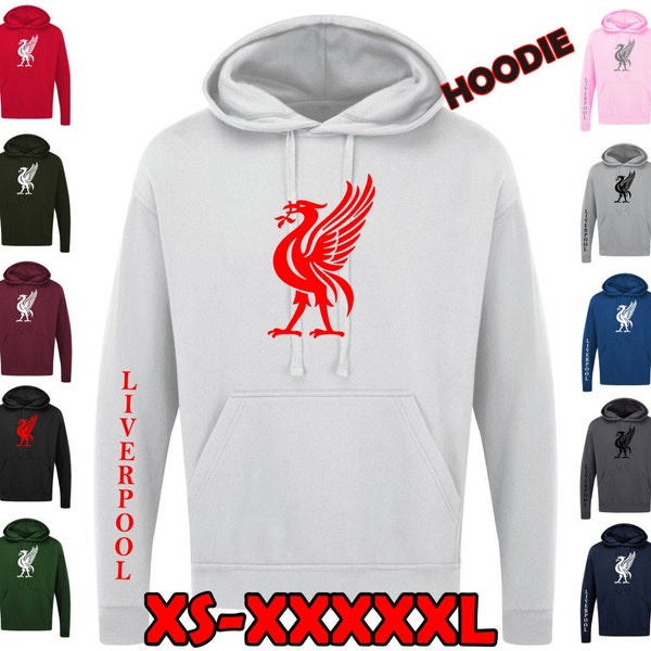 City of Liverpool printed Liver Bird Liverpool Unisex Hoodie Hoodies Mens Woman Unisex Hooded Jumper XS - XXXXXL