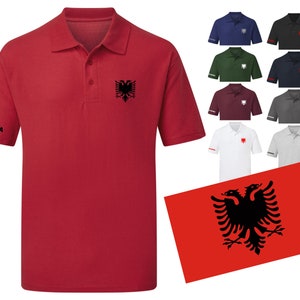 Albania Polo Shirt Albanian style double-headed eagle XS - XXXXXL UNISEX