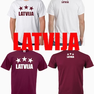 LATVIA 3 stars Latvian sport hockey 3 zvaigznes Latvija hokejs Latvian style Gift Present Souvenir t shirt TOP, Latvija t-krekls dāvana