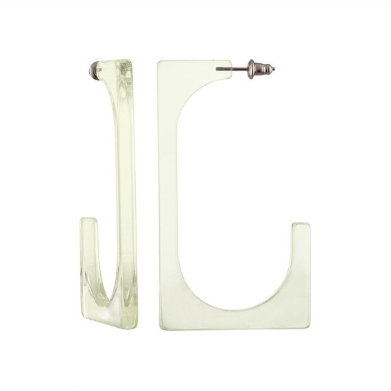 Lime acrylic earrings
