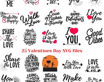 25 Valentin's Day SVG Files.