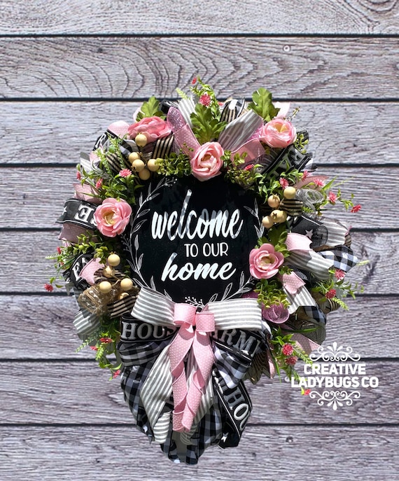 Welcome to Our Home Wreath for Front Doorwelcome Farmhouse - Etsy