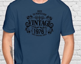 Vintage 1976 Aged To Perfection T-Shirt - 50th Birthday Gift