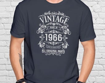 60th Birthday T-Shirt - Vintage 1966 All Original Parts
