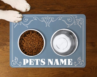 Personalised Dog Bowl Mat Personalised Dog Placemat Photo Cat Mat