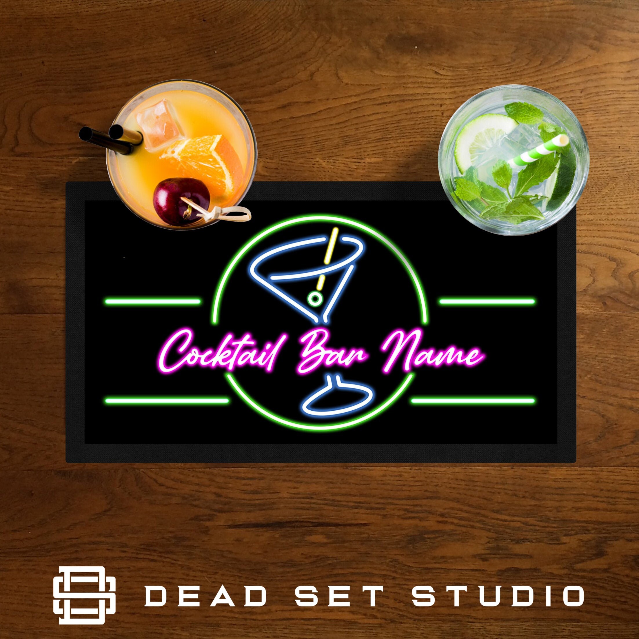 Personalised Cocktail Bar Mat Runner for Home Pub Bar Beer Mat Etsy