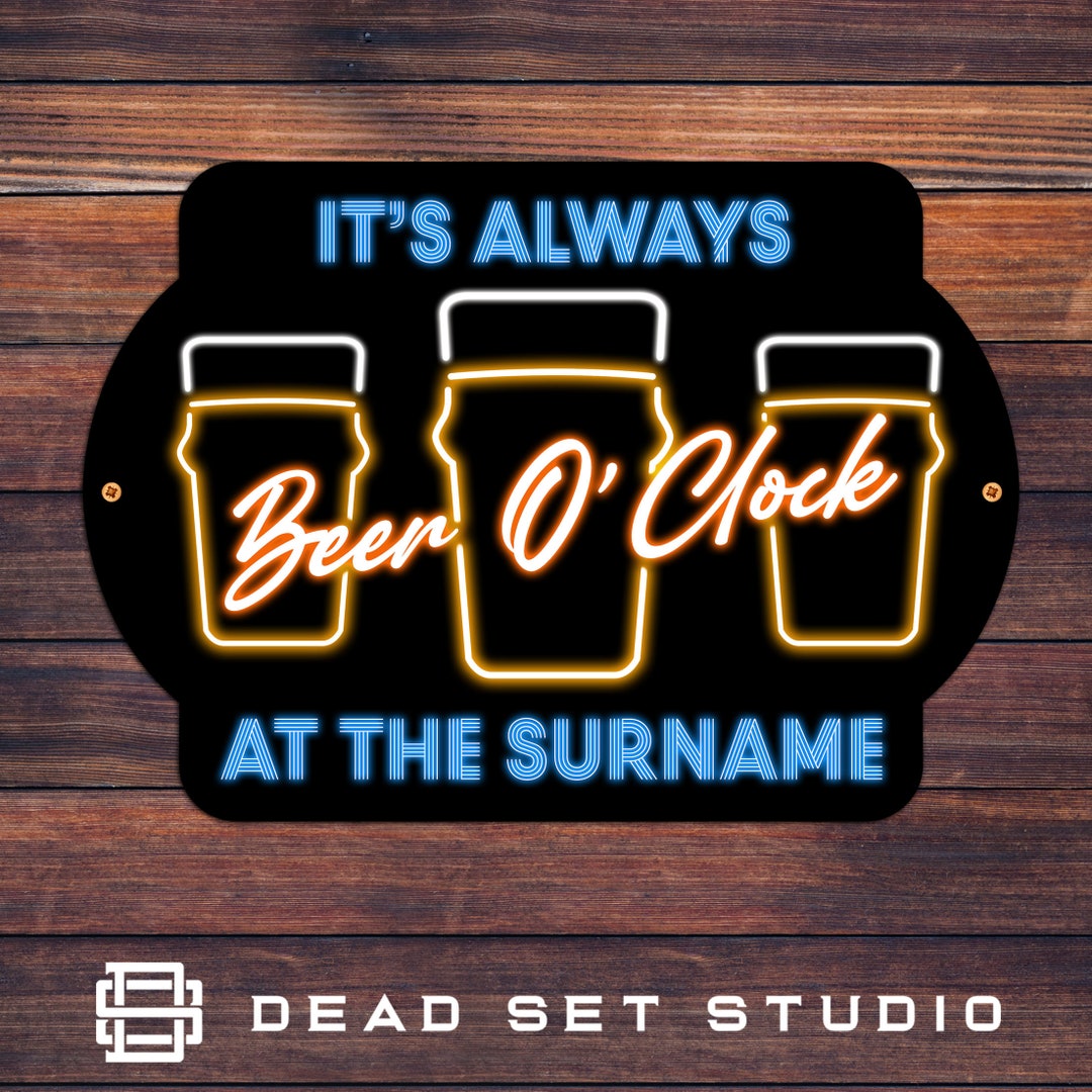 Man Den Signs Personalised Beer Bar Sign Man Den Pub Home Wall Mounted Aluminium ...