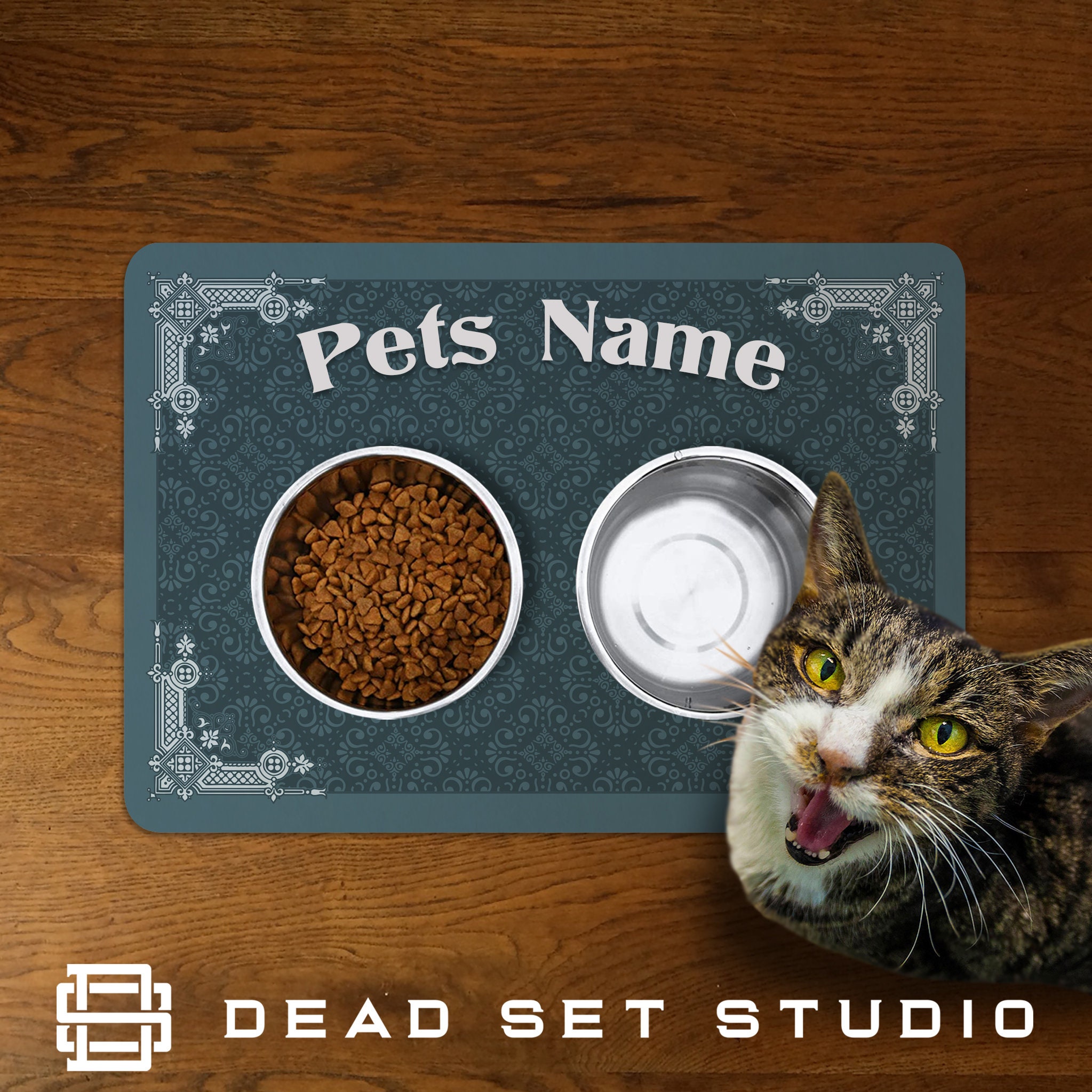 Personalised Pet Food Mat Feeding Mat Floor Mat Pet Etsy