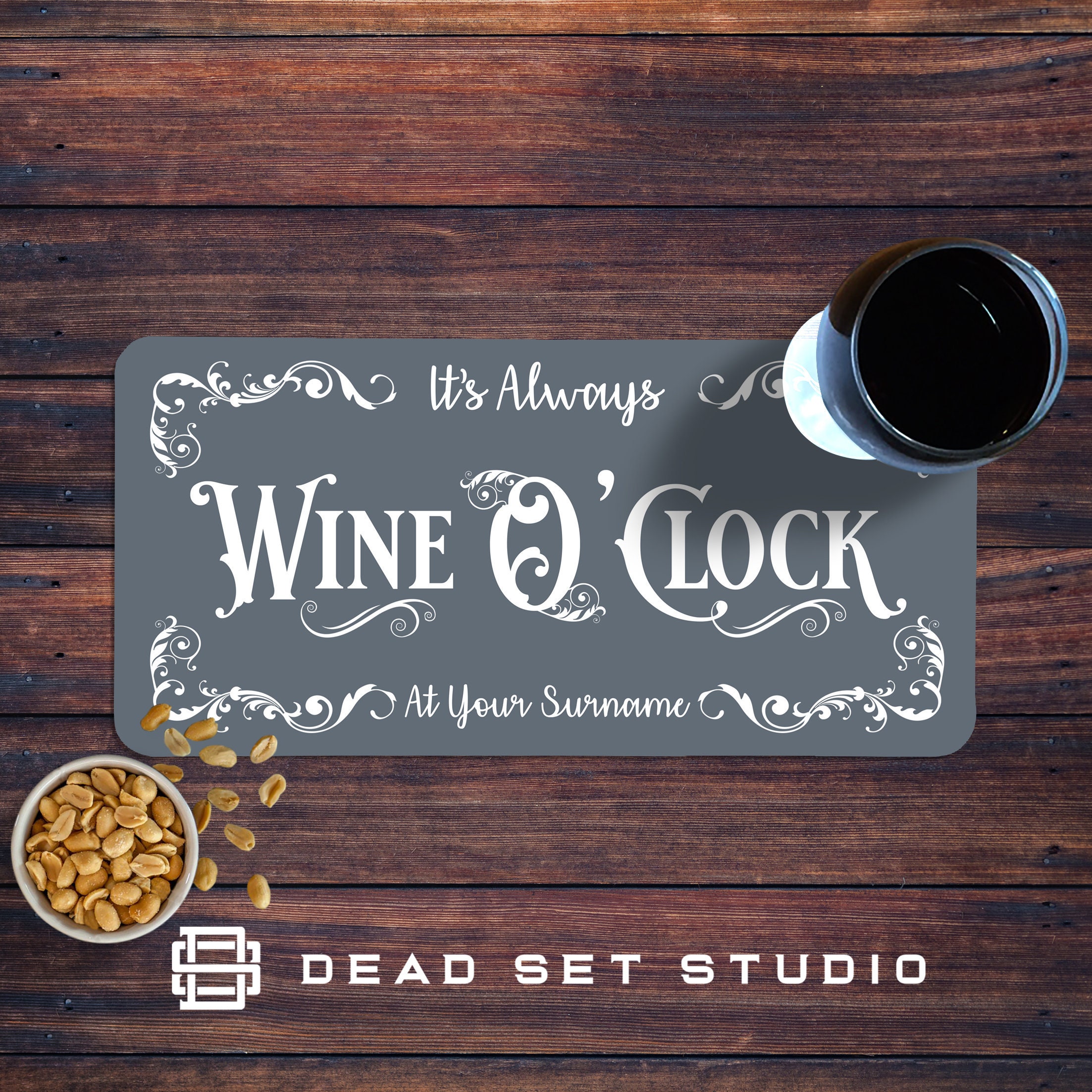Personalised Welcome Wine Bar label bar runner mat Pub & Cocktail Bar Personalised Welcome Wine Bar label bar runner mat Pub & Cocktail Bar