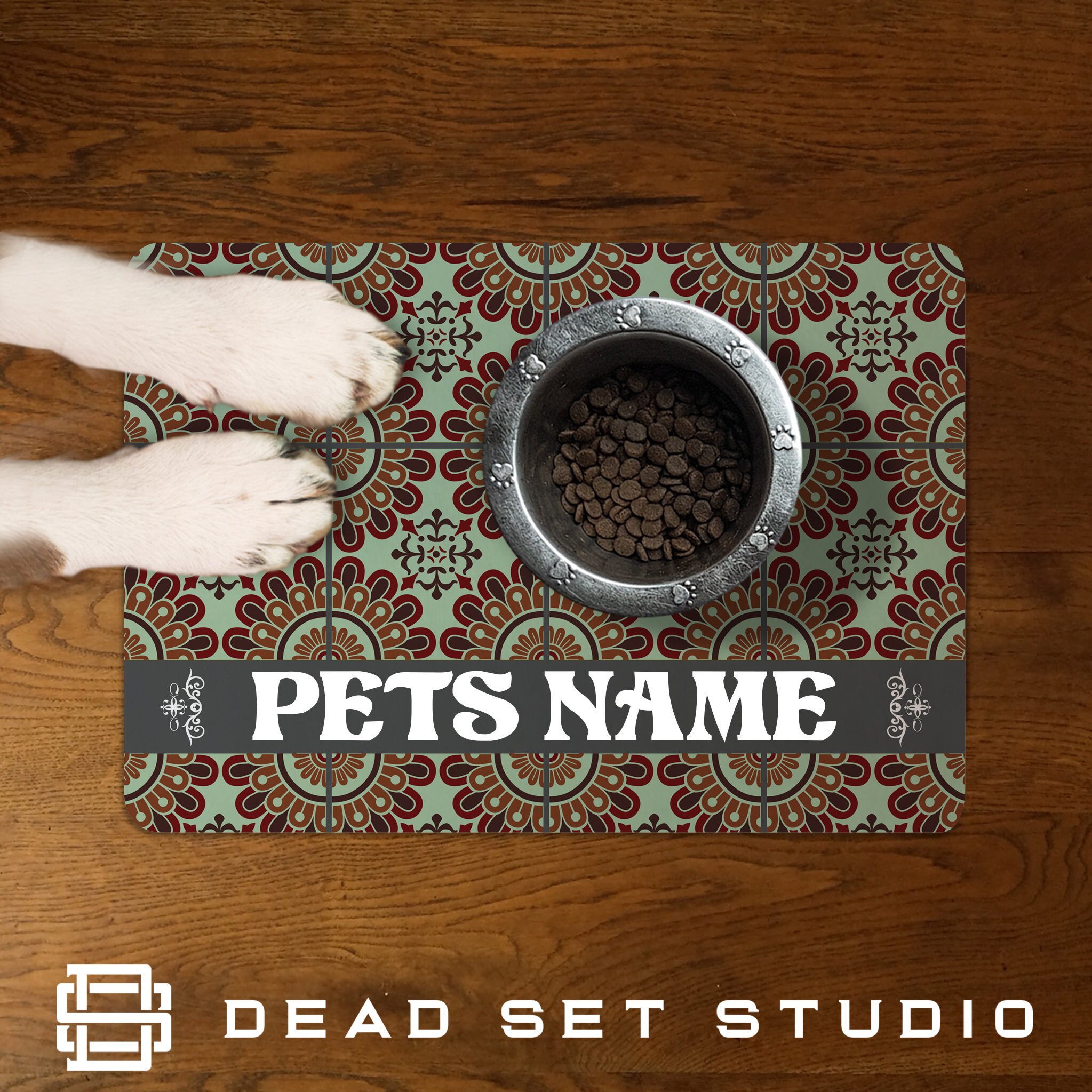 Personalised Pet Bowl Mat Feeding Mat Dog Bowl Mat Cat Etsy UK