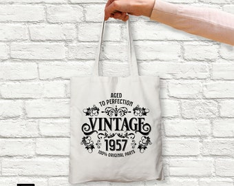 Aged to Perfection 65 66 Shopper Shopping Mister Merchandise Tote Bag Vintage 1950 Color Schwarz 