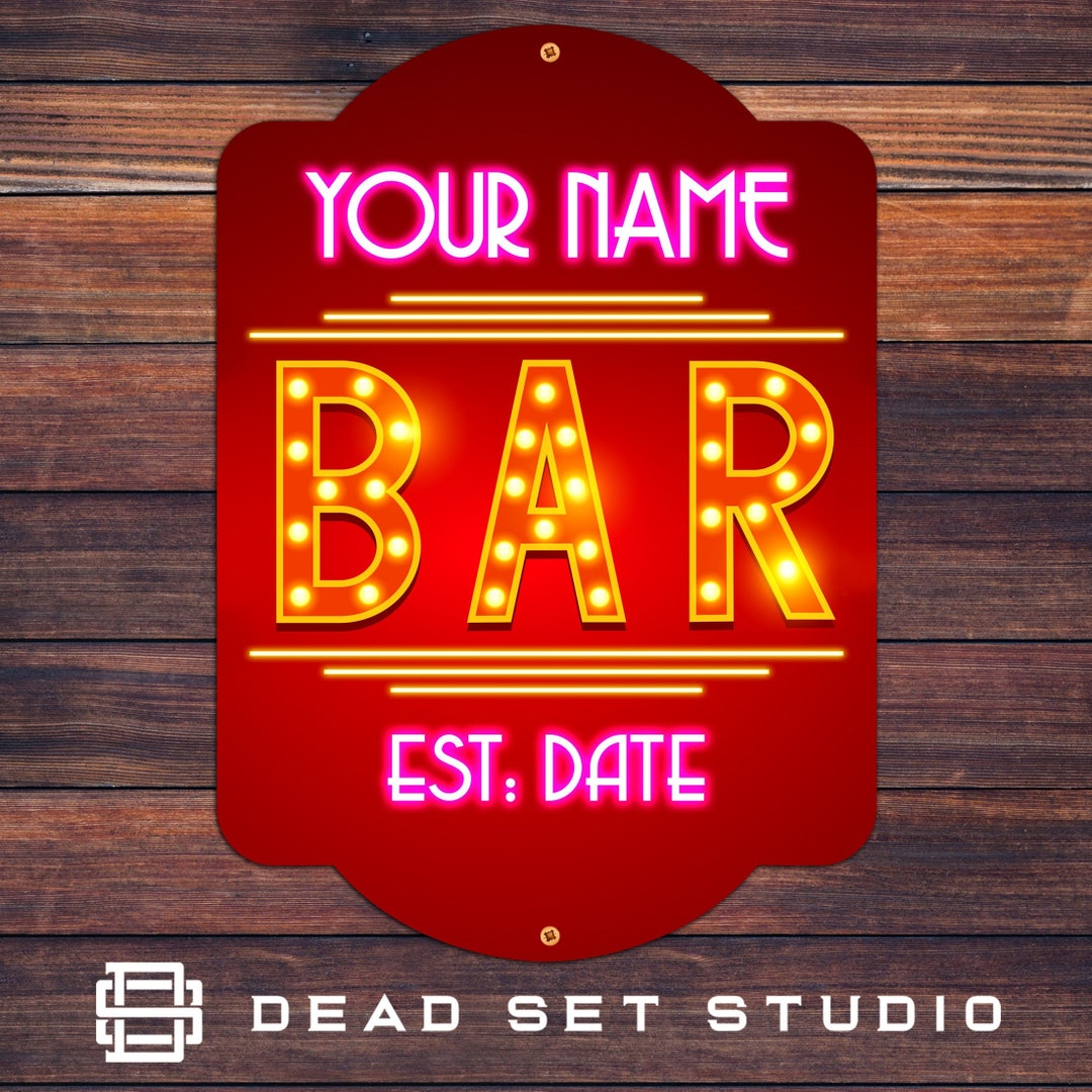 Man Den Signs Personalised Bar Sign Man Den Pub Home Wall Mounted Aluminium Metal ...